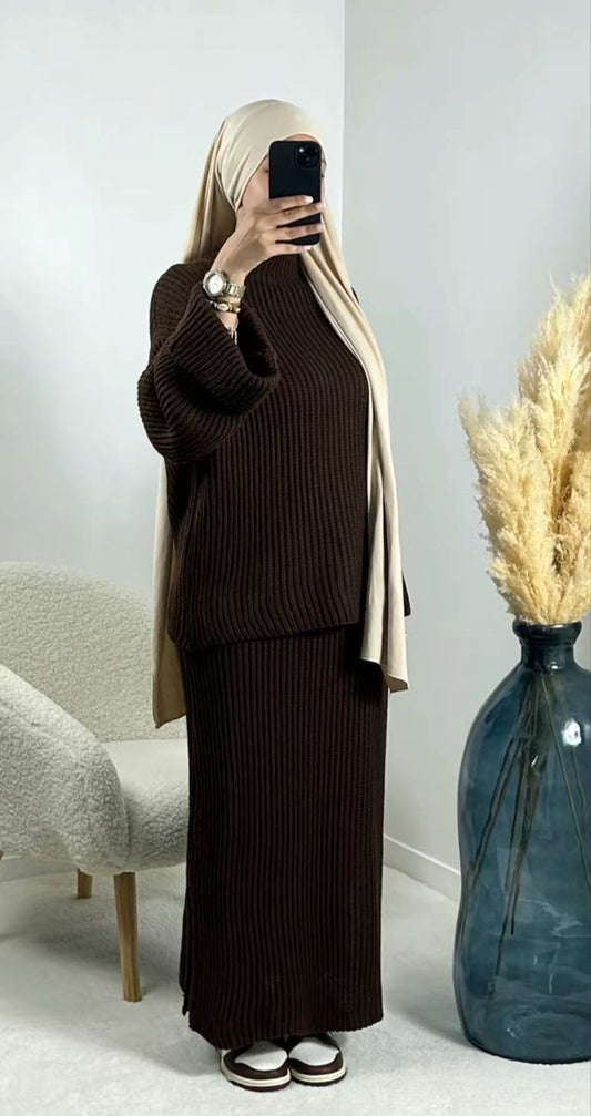 Ensemble Maille Côtelée