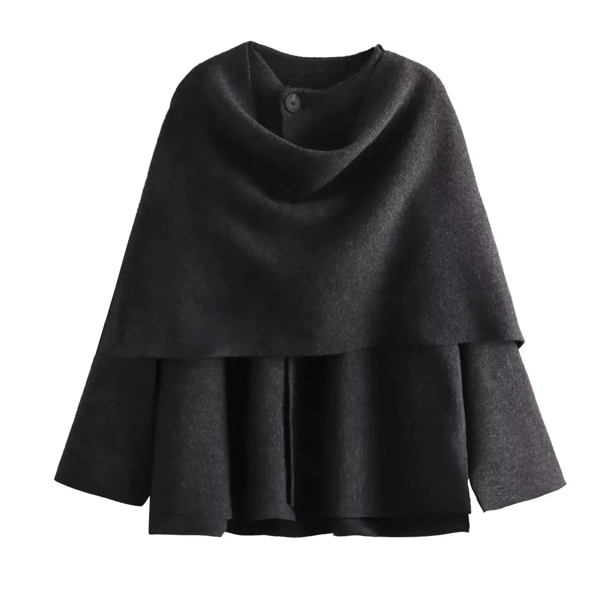 Veste Cape Laine Drapée